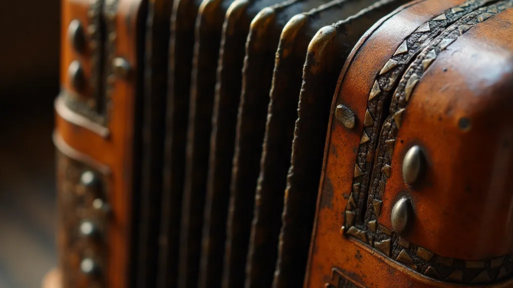 Accordion bellows close-up