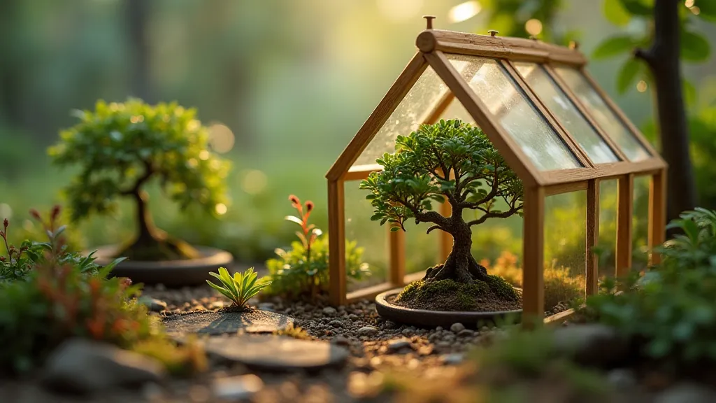 Dollhouse greenhouse scene