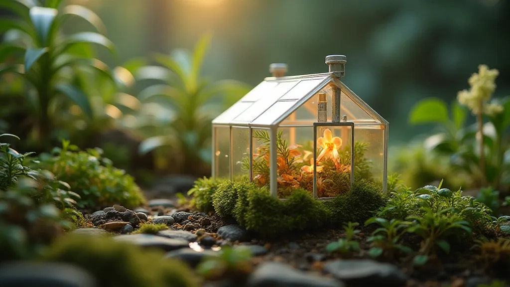 Miniature Greenhouse in Dollhouse