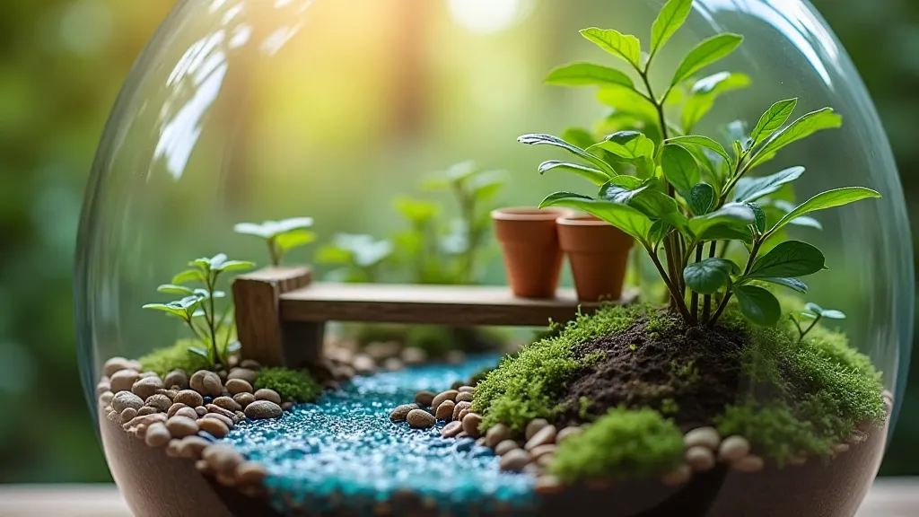 A miniature terrarium
