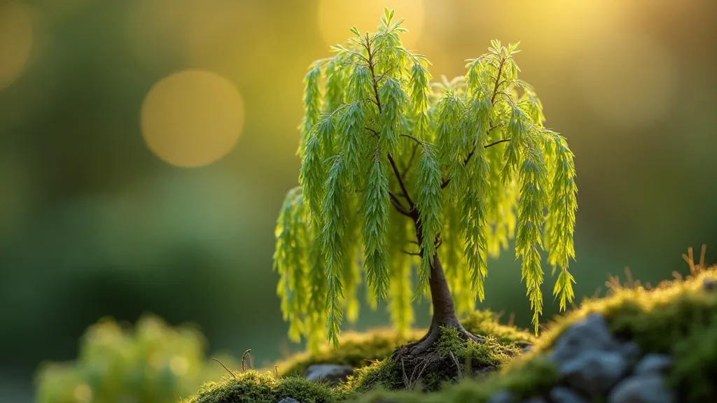 Miniature weeping willow tree
